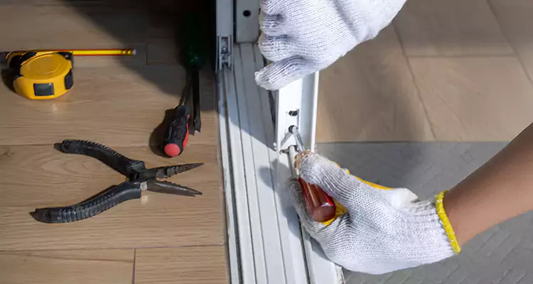 Backyard Sliding Door Track Repair in Sunnyvale, CA
